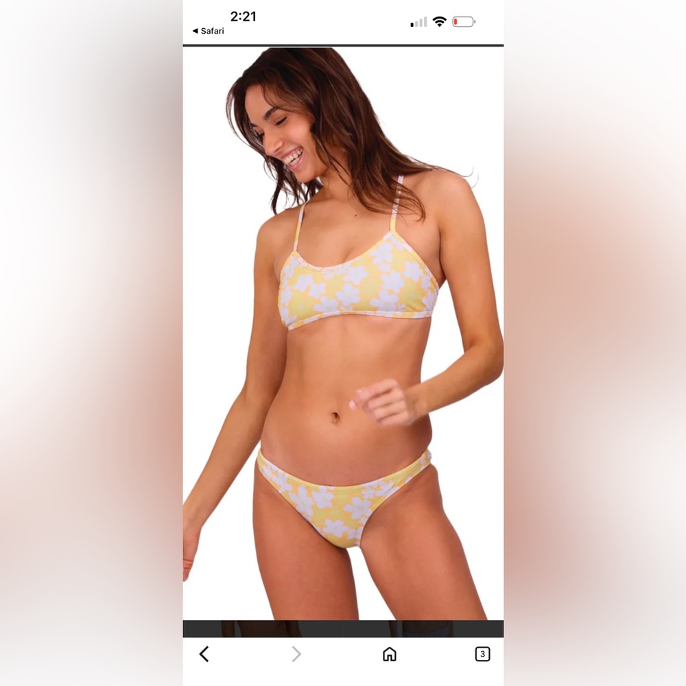 Floral Yellow Bikini Set